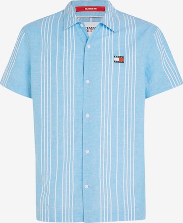 Tommy Jeans Regular fit Overhemd in Blauw: voorkant