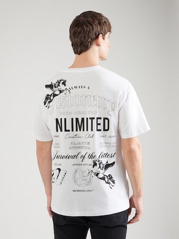 JACK & JONES Majica 'JORVISIONARY' | bela barva: sprednja stran