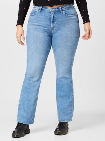 ONLY Curve Flared Jeans 'Blush' i blå: framsida