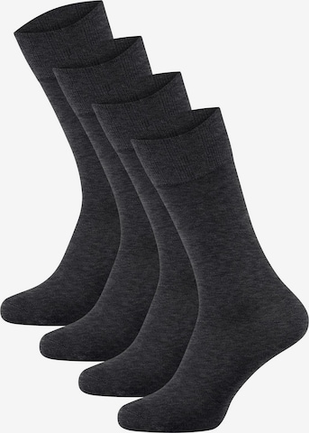 Nur Die - Calcetines ' Bambus Komfortbund ' en gris: frente