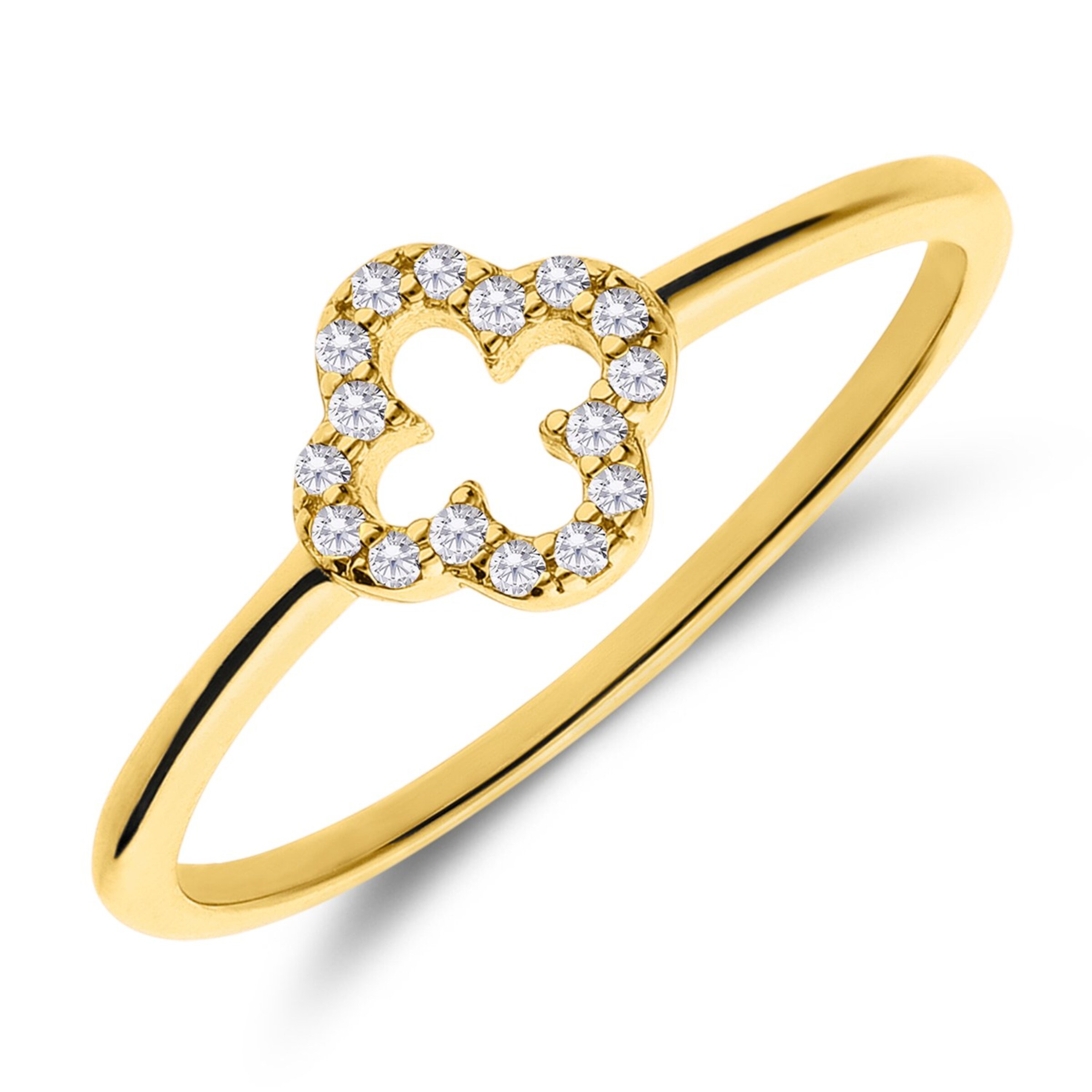 Lucardi Ring in Goud: voorkant