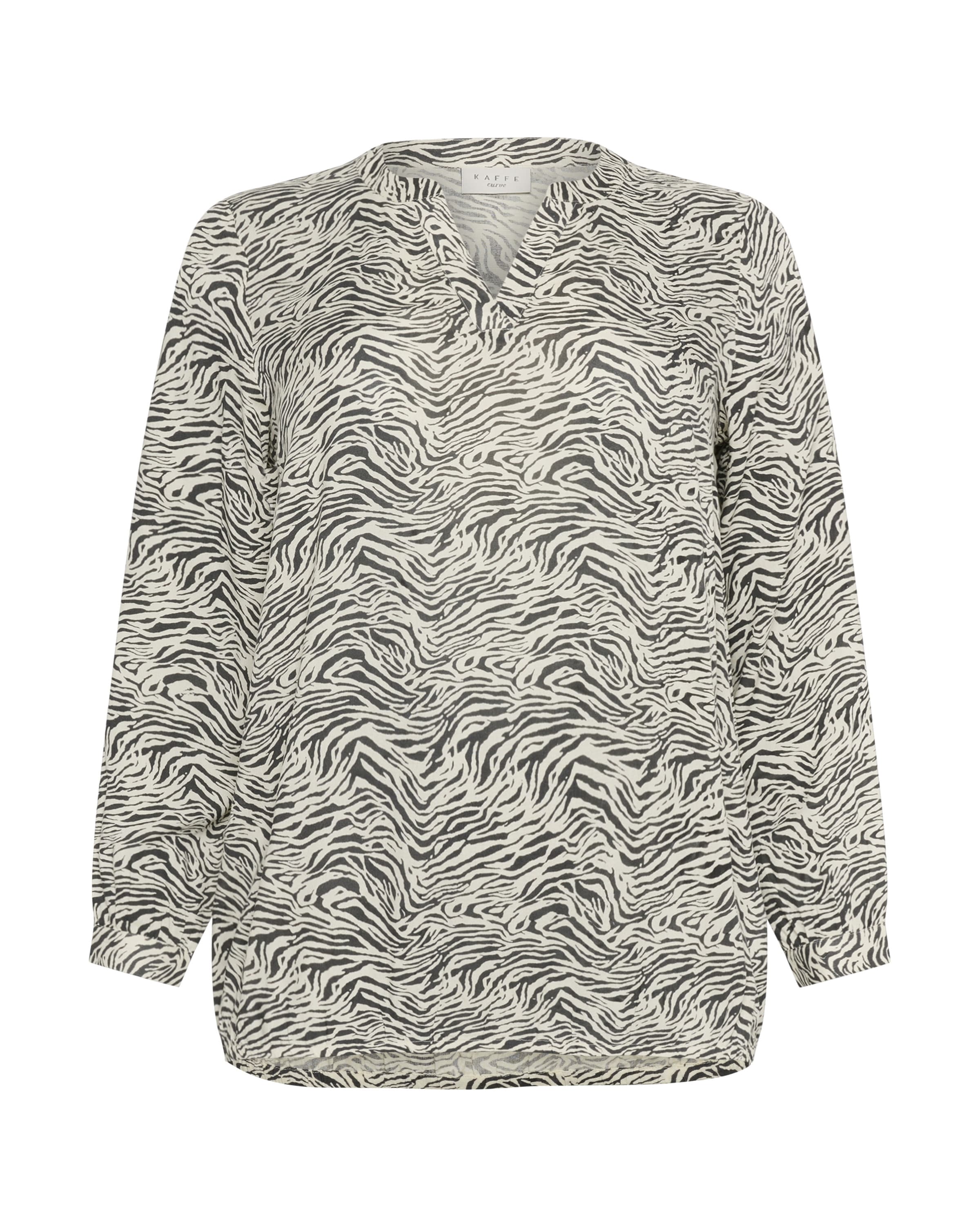 KAFFE CURVE Blúz 'KCDiana' - fekete: elől