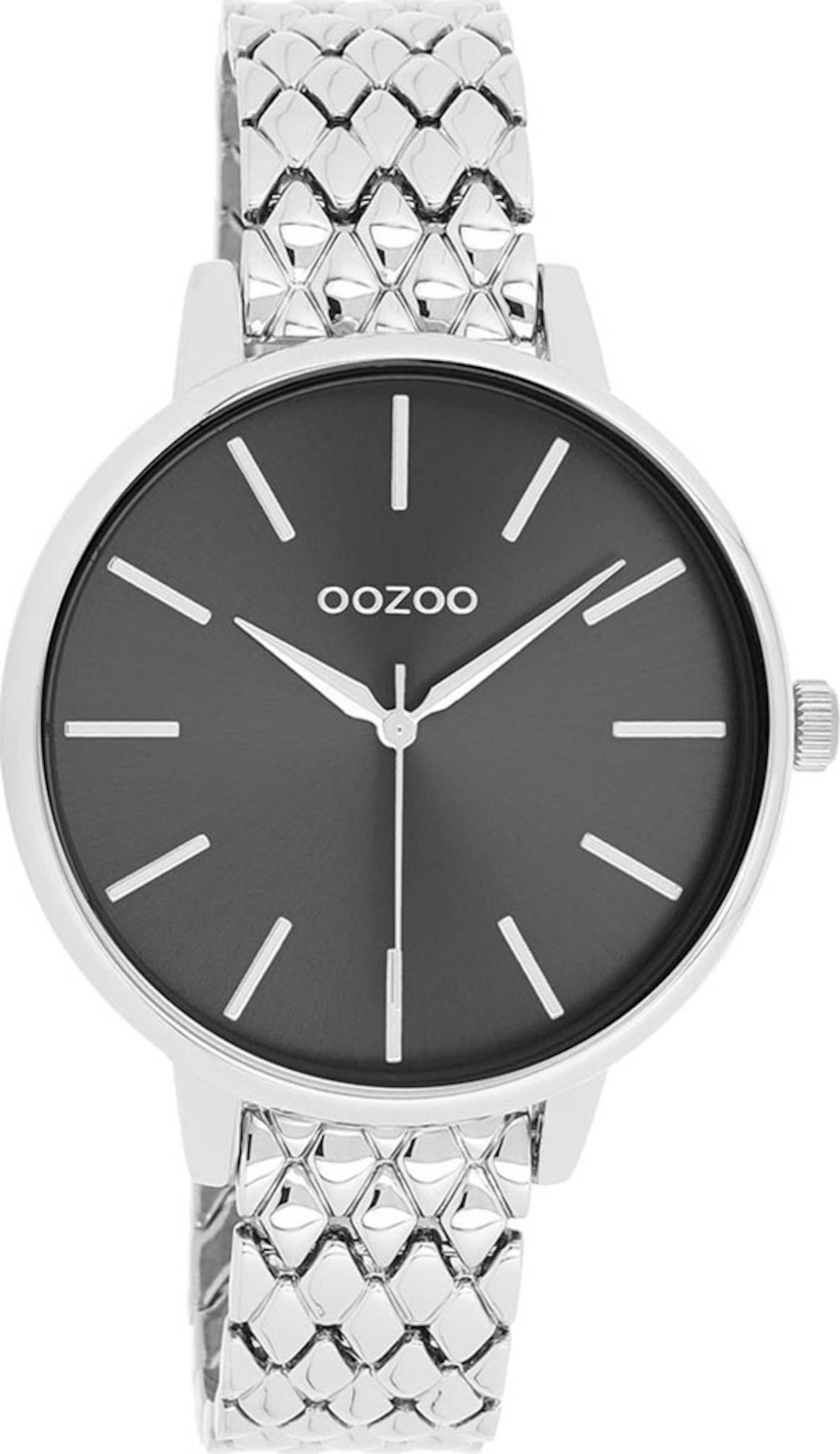 OOZOO Analog Watch in Silver: front