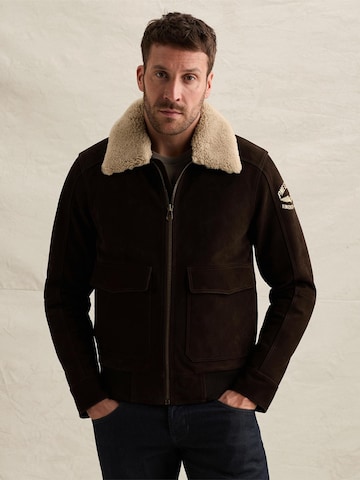 Giacca di mezza stagione 'Greenville Fur leather jacket' di PME Legend in marrone
