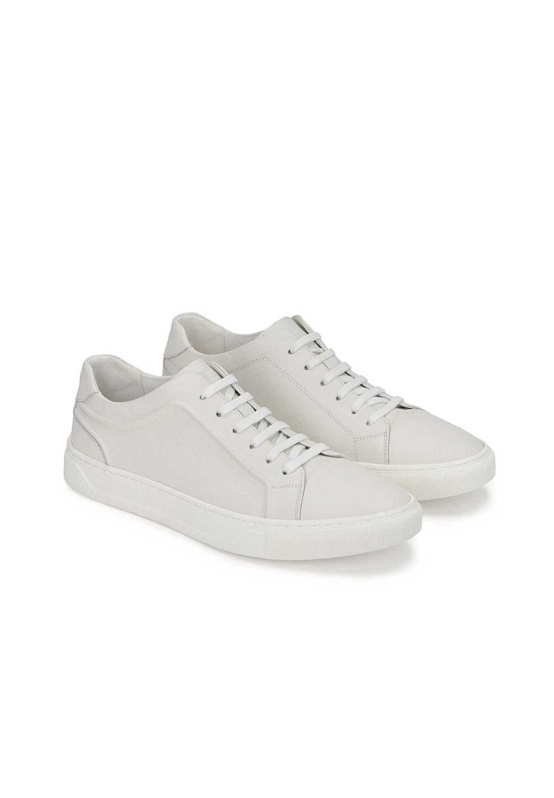 Sneaker bassa di Kazar in bianco: frontale