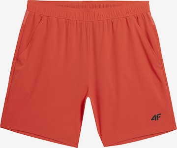 4F - Regular Calças de desporto em vermelho: frente