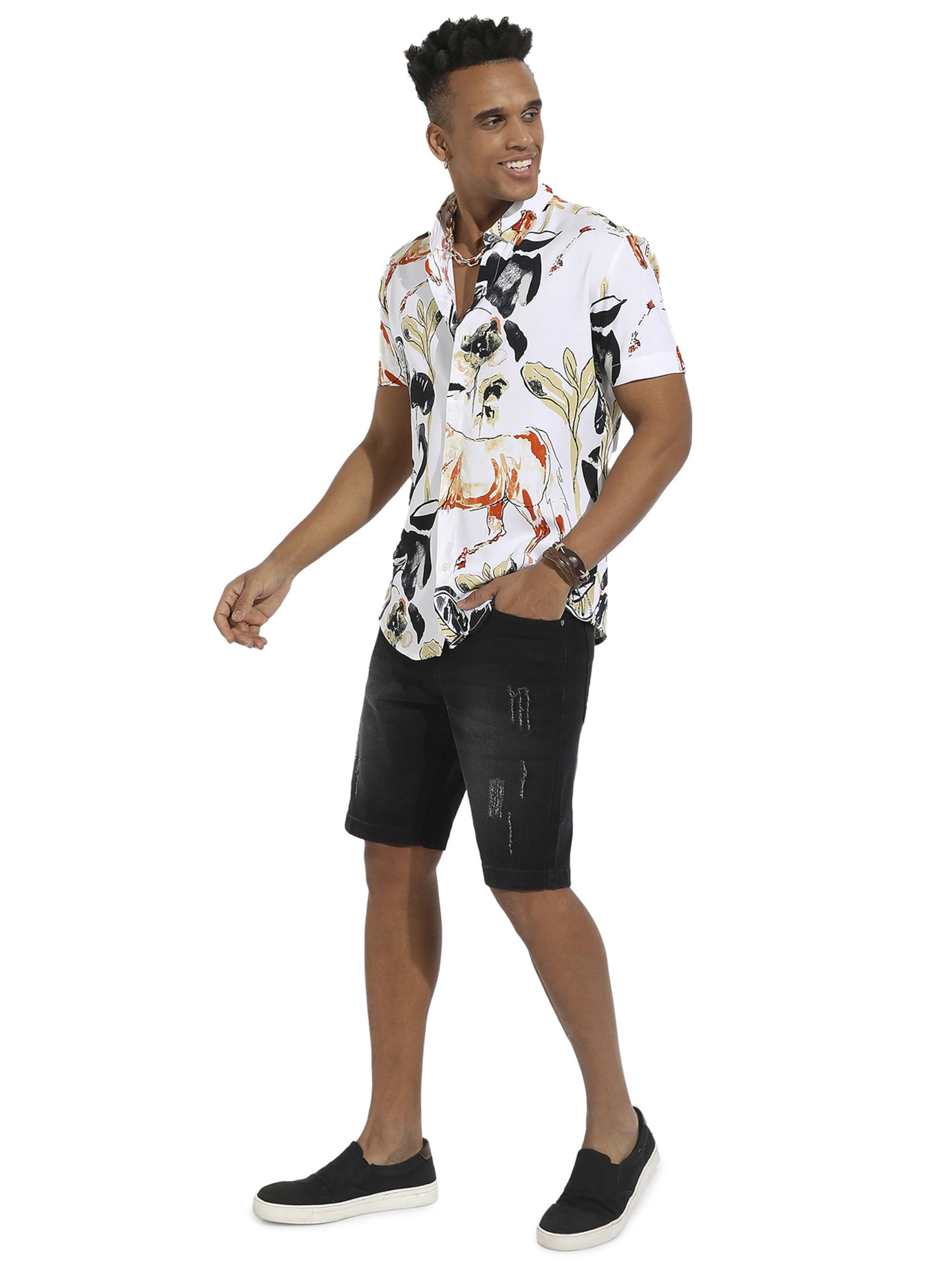 Campus Sutra - Ajuste regular Camisa ' Elias ' en Mezcla de colores