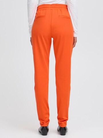 ICHI Tapered Bandplooibroek 'IHKate' in Rood