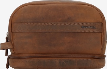 Greenland Nature Toiletry Bag in Brown: front