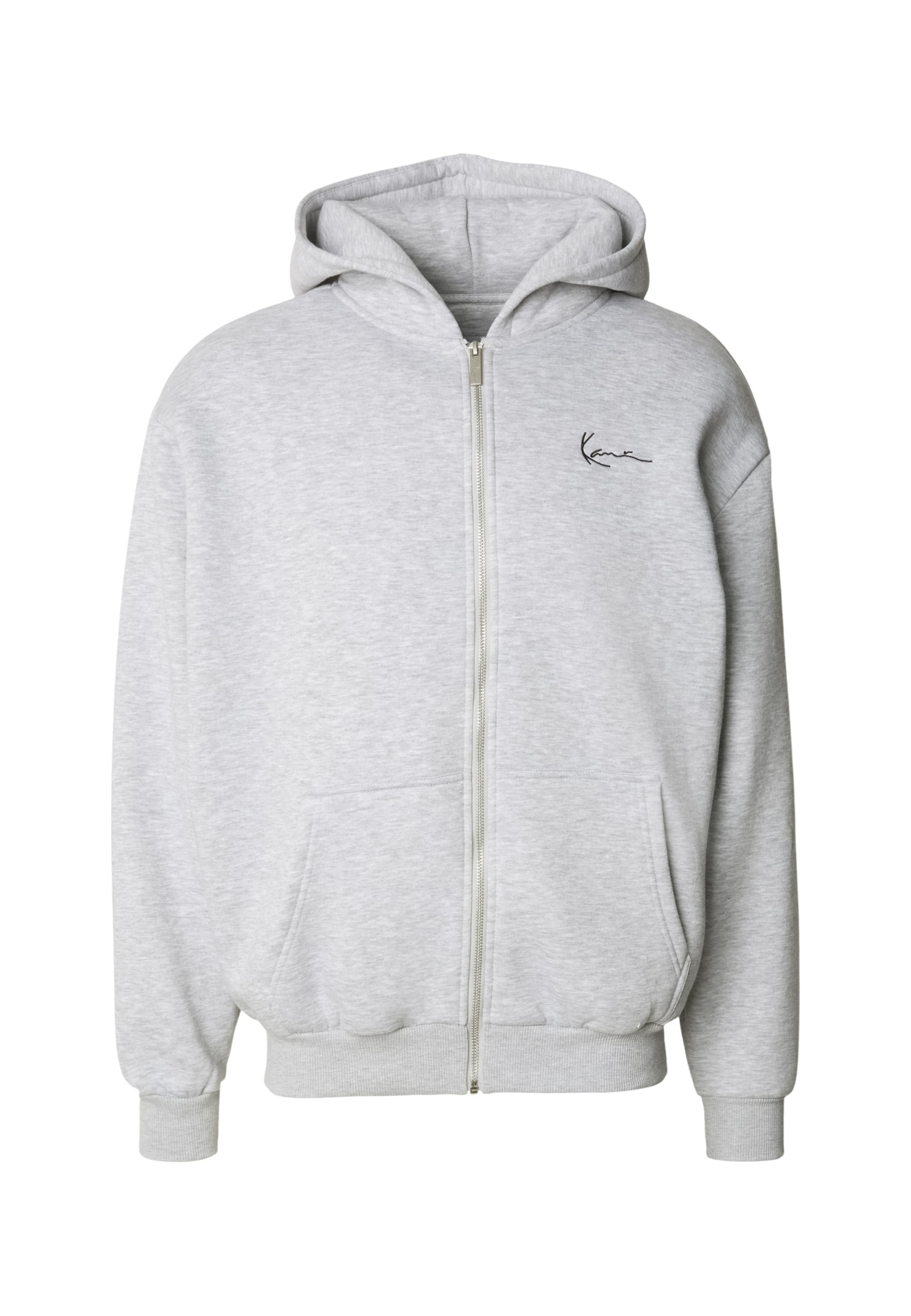 Karl Kani Sweatvest 'Essential' in Grijs: voorkant