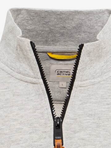 CAMEL ACTIVE Meliertes Sweatshirt mit Stehkragen in Grau