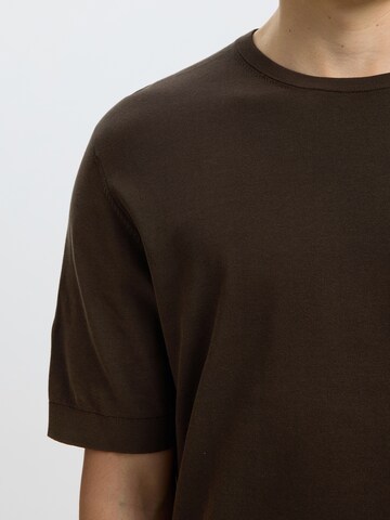 SELECTED Pulóver 'SLHTORINO' - barna