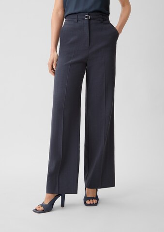 COMMA Loosefit Pantalon in Blauw: voorkant