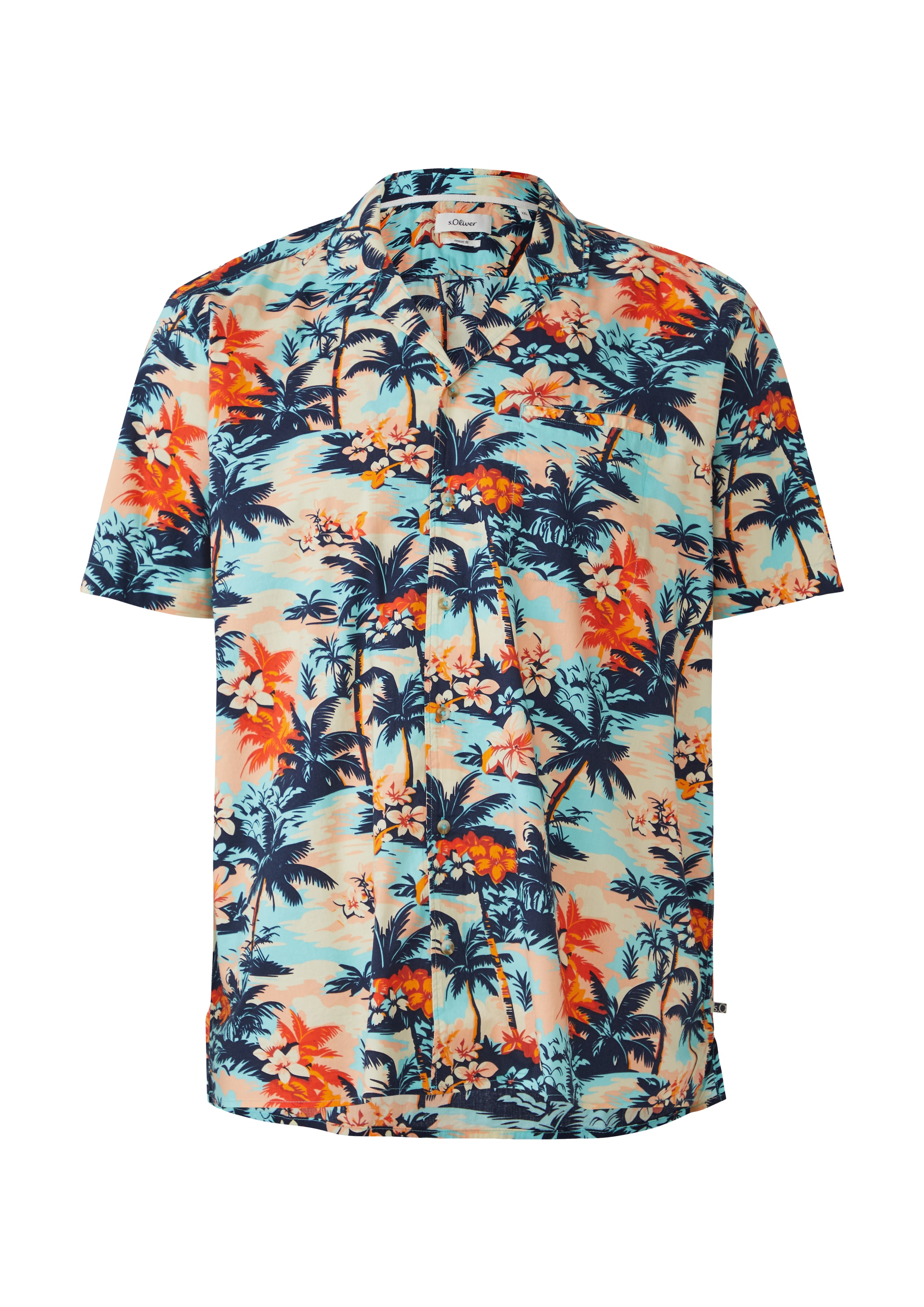 s.Oliver Comfort fit Overhemd in Blauw: voorkant