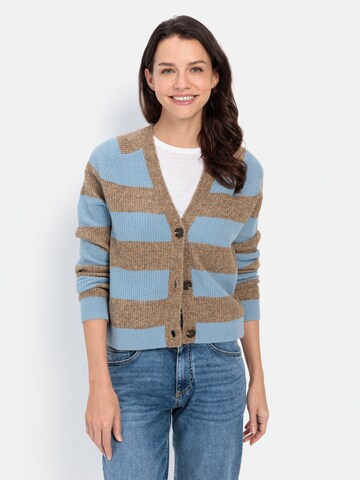 CAMEL ACTIVE Strickcardigan mit Streifenmuster in Blau: Vorderseite