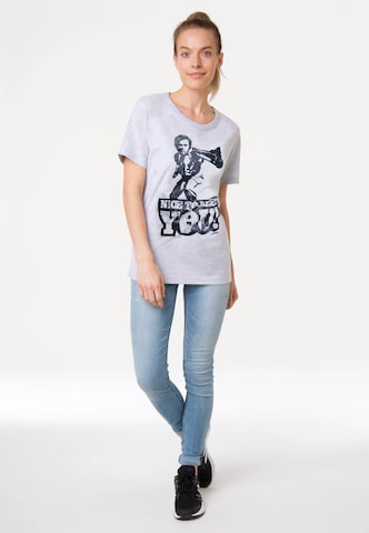 LOGOSHIRT Shirt 'Dirty Harry - Nice To Meet You' in Grijs
