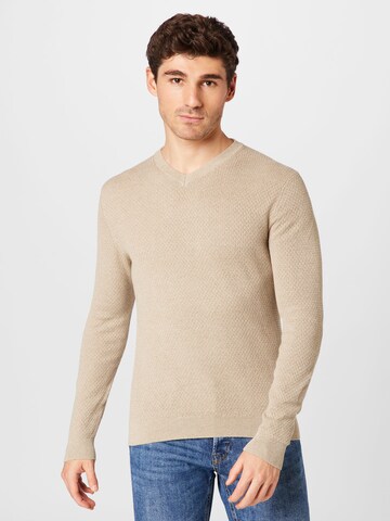 JACK & JONES Sweater 'DALLAS' in Beige: front