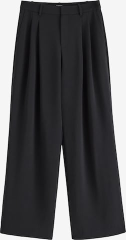 juoda Lindex Laisvas Klostuotos kelnės 'Felicia': priekis