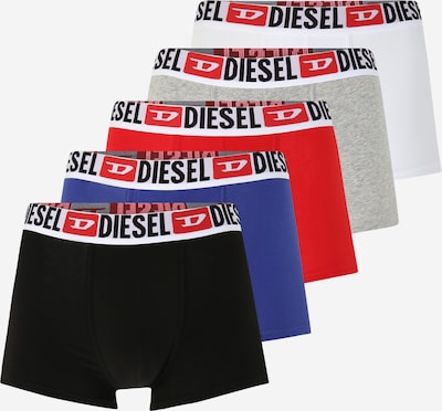 DIESEL Boxershorts 'Damien' in de kleur Royal blue/koningsblauw / Grijs gemêleerd / Knalrood / Zwart / Wit, Productweergave