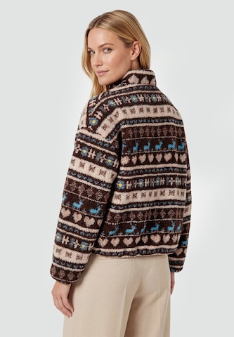 usha WHITE LABEL Fleece jas in Bruin
