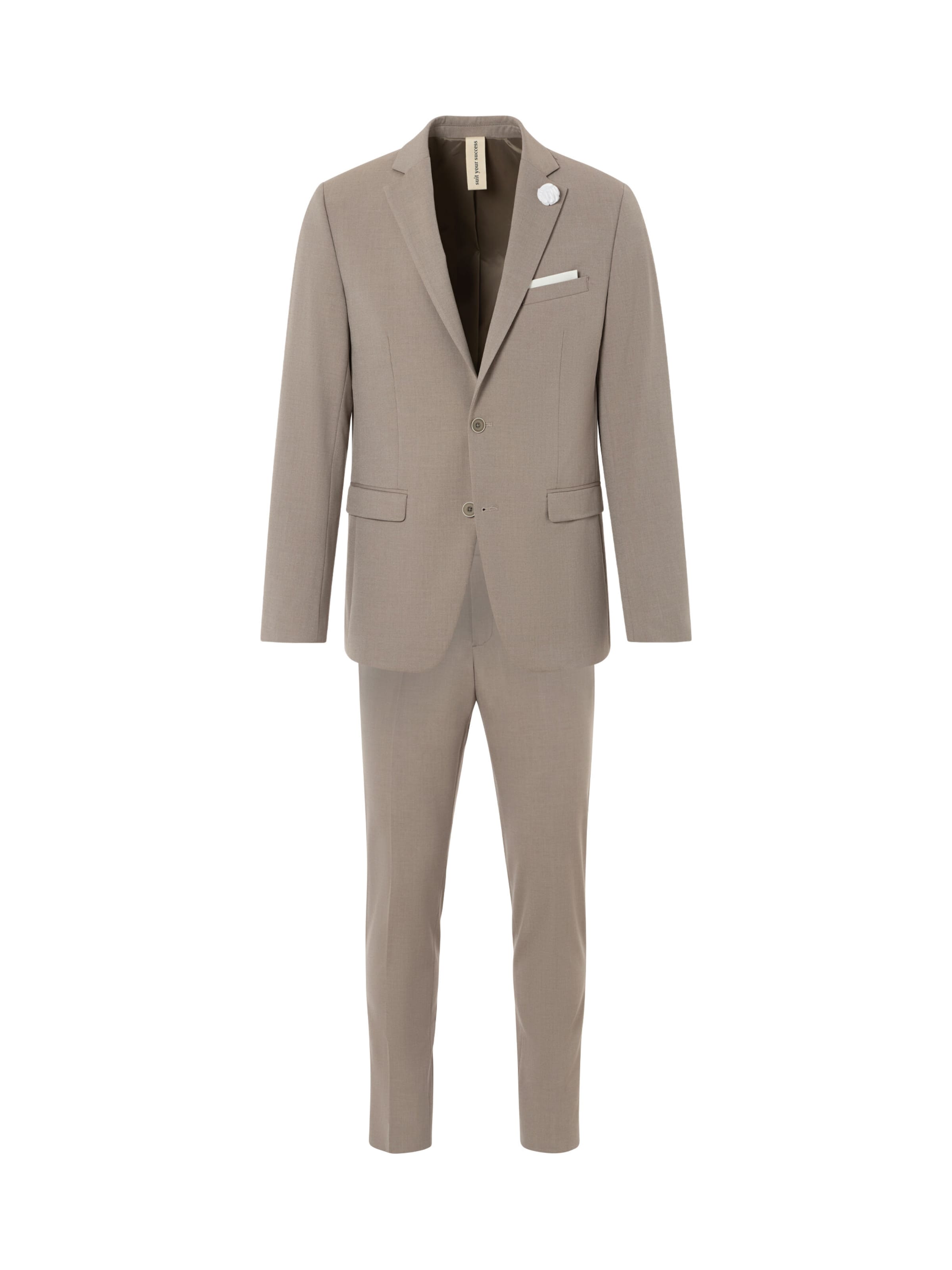 Coupe slim Costume Thomas Goodwin en beige : devant