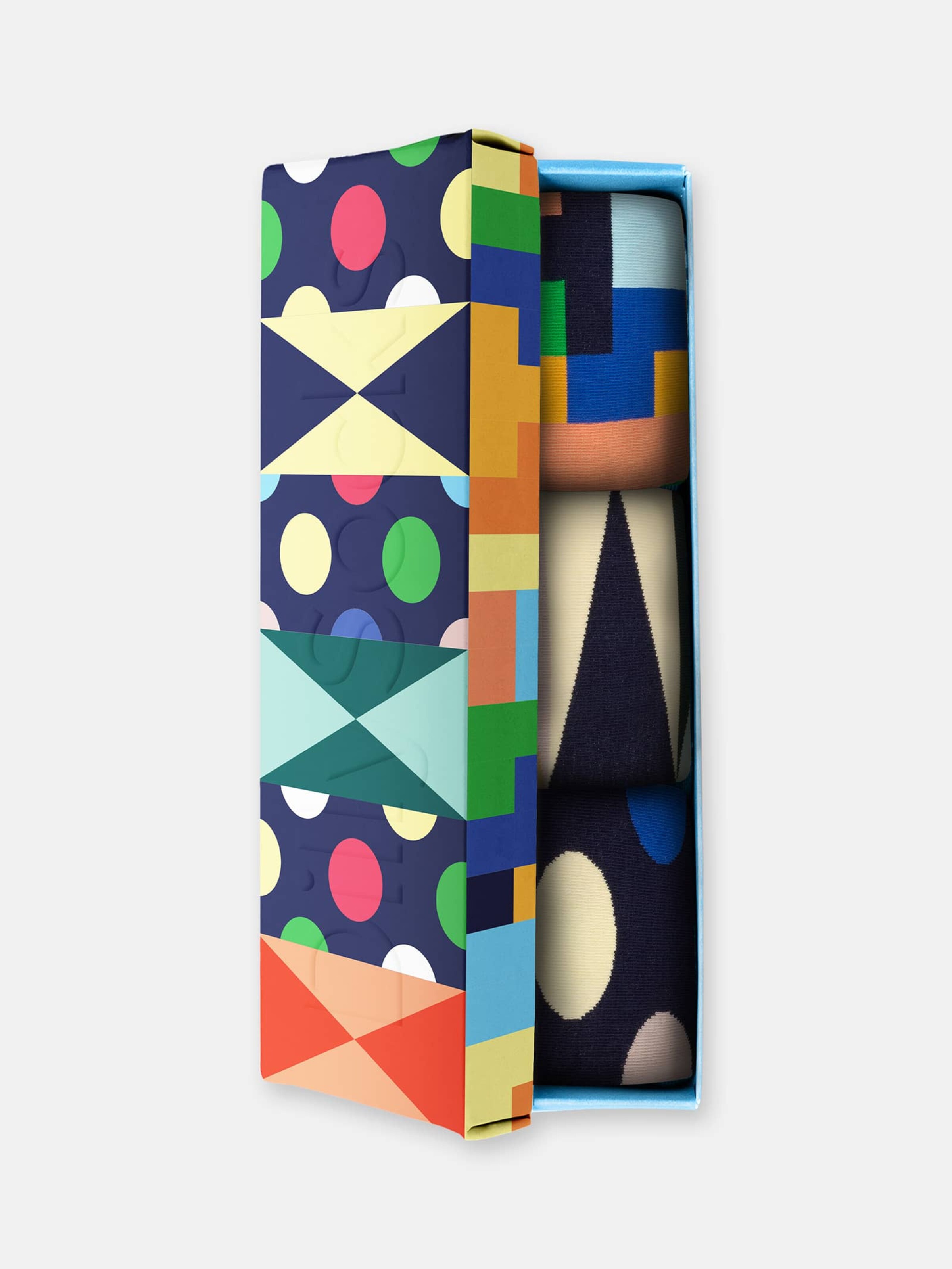 DillySocks Sokken 'Geschenkbox - Geometric Illusion' in Gemengde kleuren