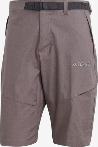 ADIDAS TERREX Regular Sportshorts 'Xploric' in Grau: predná strana