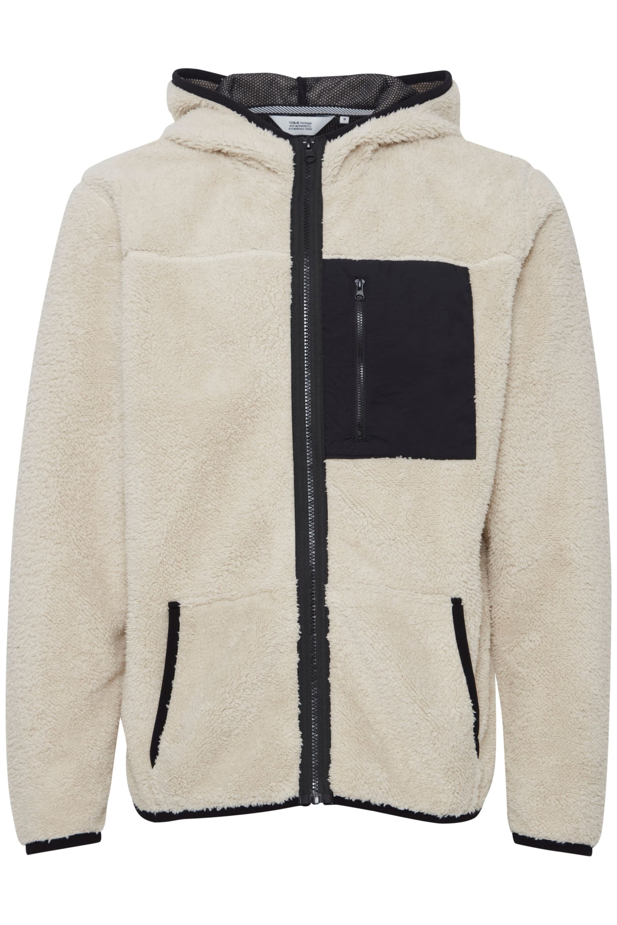!Solid Fleecejacke 'Luka' in Beige: Vorderseite