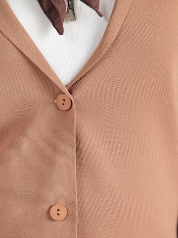 Geacă tricotată 'PANDORO' de la Persona by Marina Rinaldi pe maro