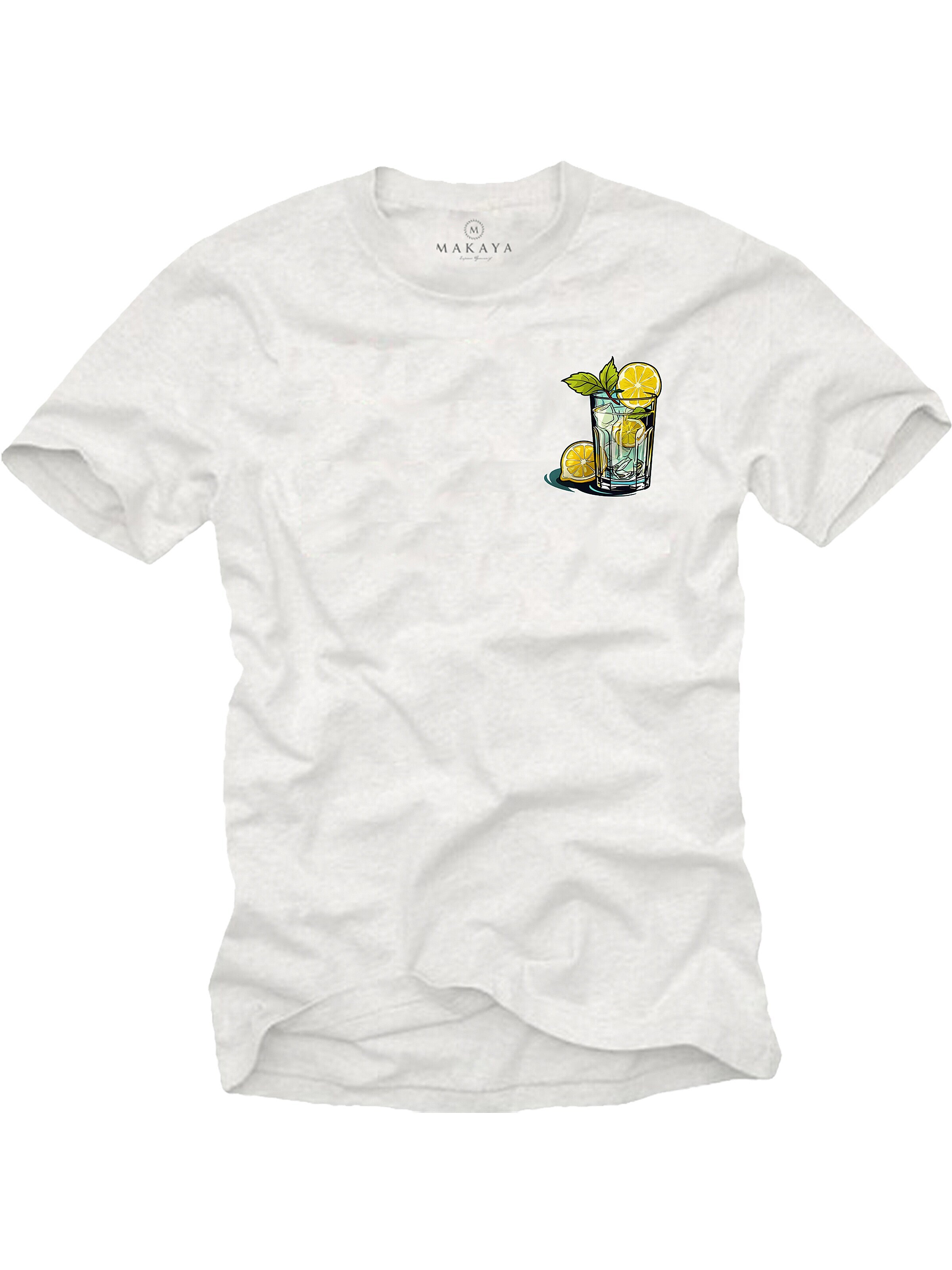 MAKAYA Shirt 'Gin Tonic' in White: front
