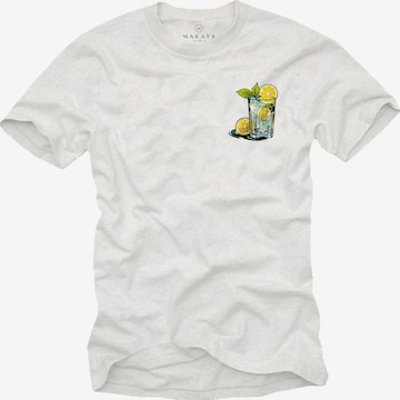 MAKAYA Shirt 'Gin Tonic' in White: front