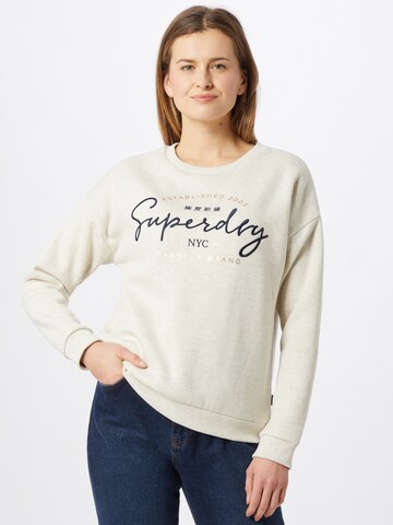 Superdry Sweatshirt in Beige: predná strana