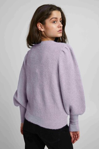 ICHI Knit cardigan 'DUSTY' in Purple