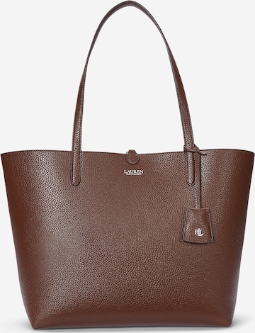 Cabas Lauren Ralph Lauren en marron : devant
