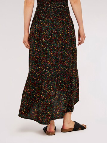Apricot Skirt 'Ditsy Shirred' in Black