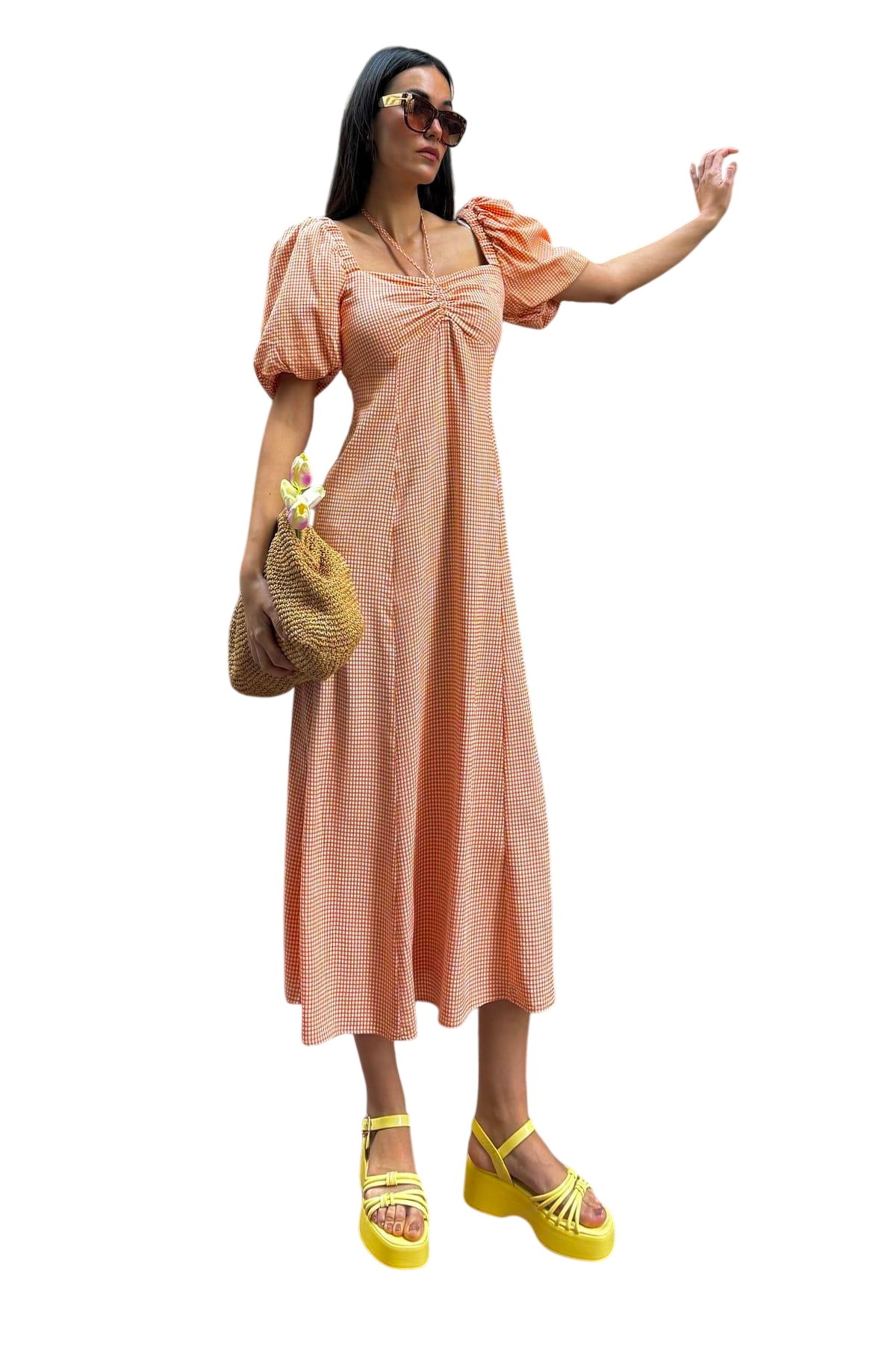 For You Moda Dress in Orange