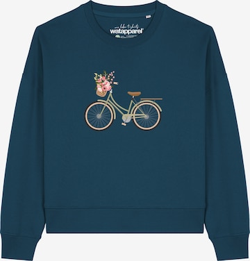 Sweat-shirt 'Damenfahrrad ' Watapparel en vert : devant