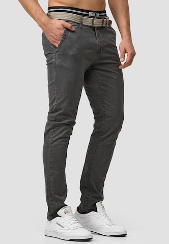 INDICODE JEANS Slim fit Chino Pants in Grey