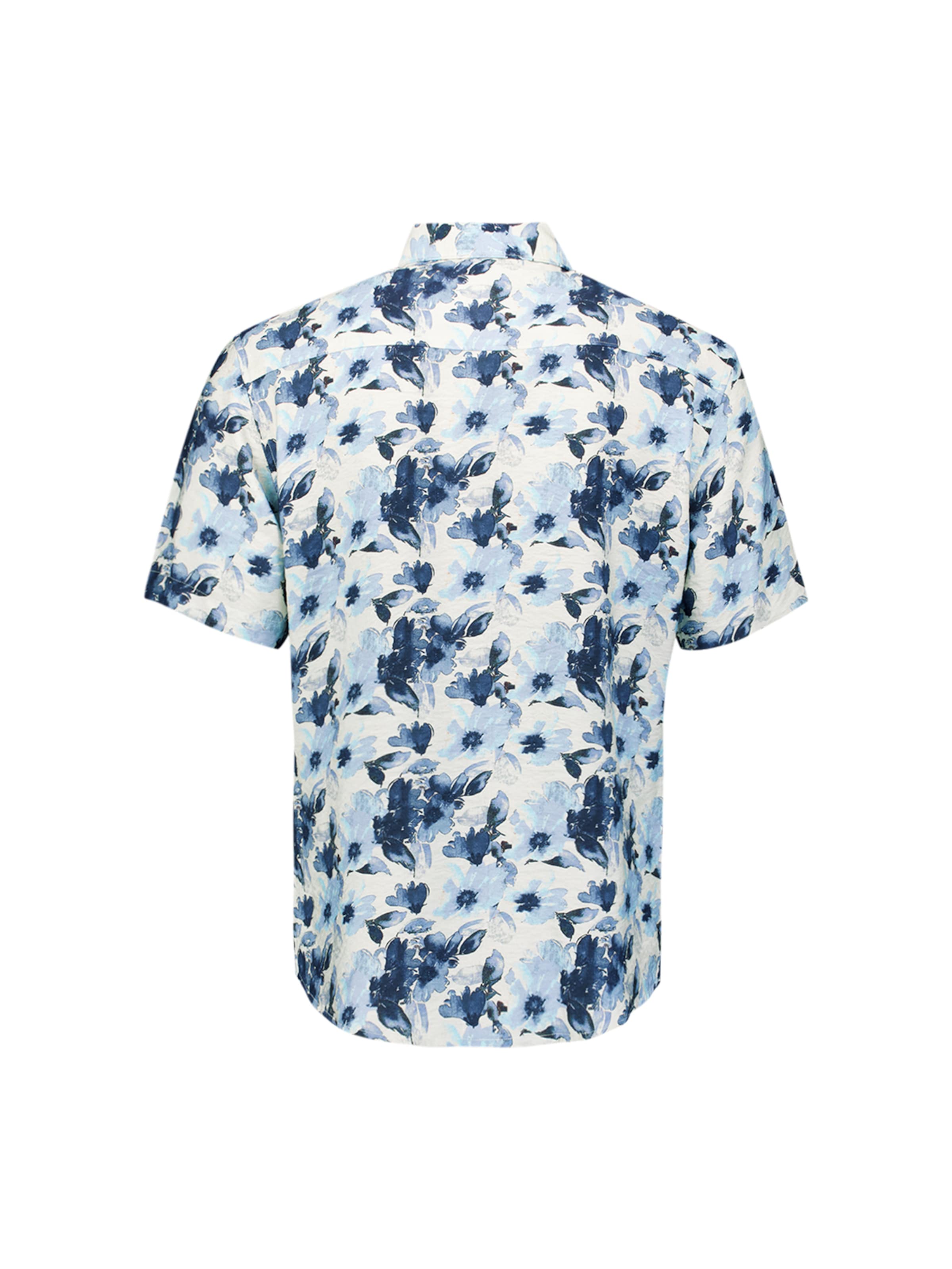 No Excess Regular Fit Hemd in Blau