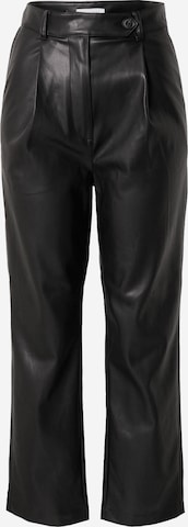 Warehouse Loose fit Pleat-Front Pants in Black: front