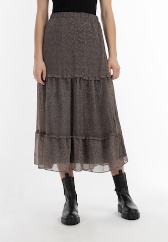 DreiMaster Vintage Skirt 'Ikita' in Brown: front