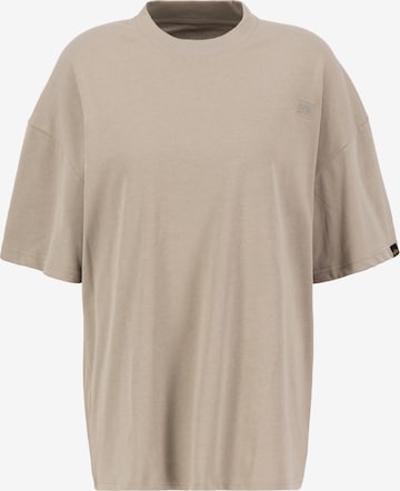 T-shirt ALPHA INDUSTRIES en beige : devant