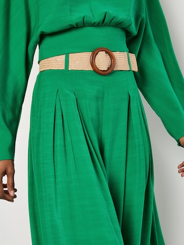 Apricot Wide Leg Hose in Grün