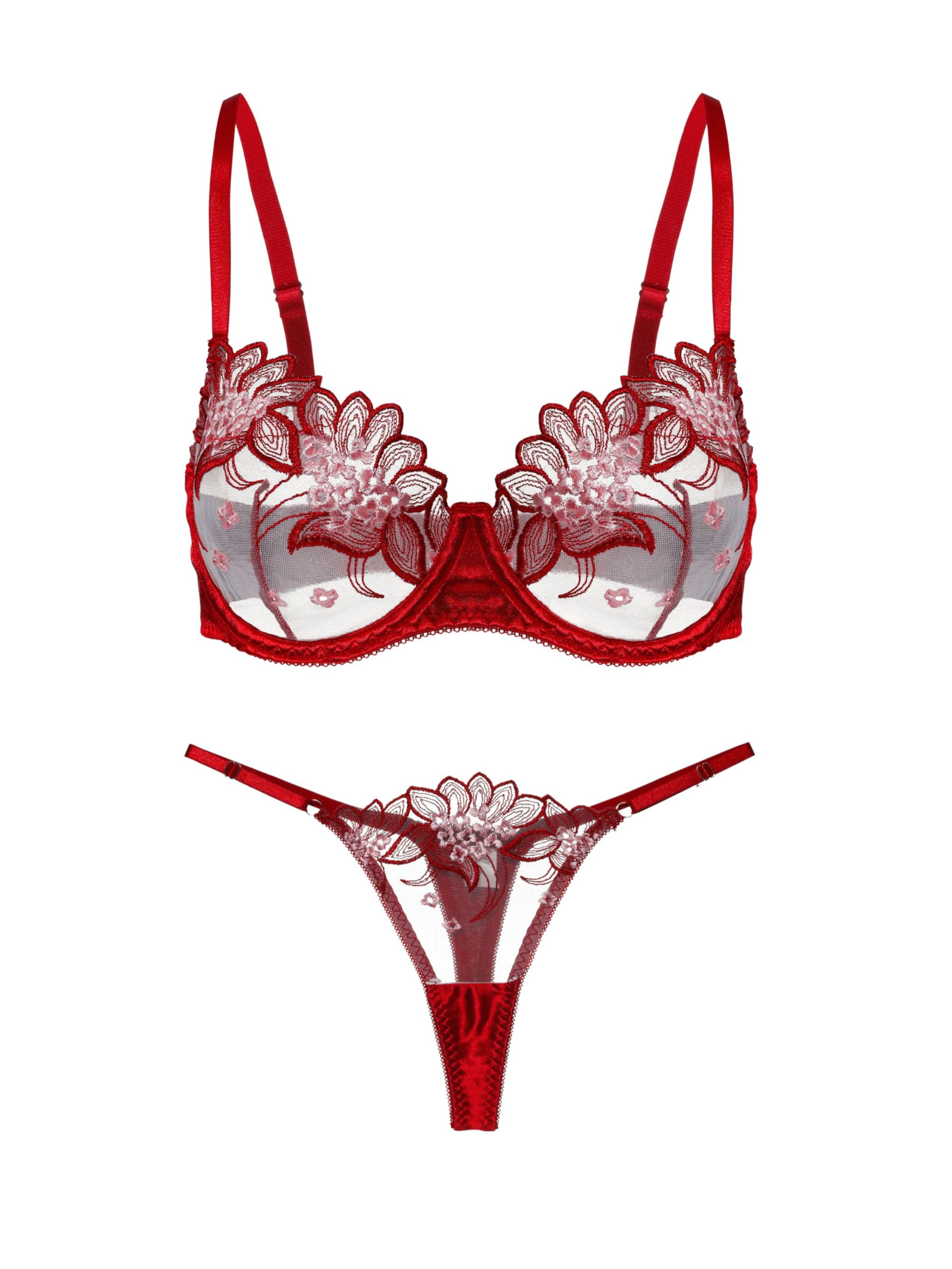 Orchibelle Balconette Wäsche-Sets‌‌‌‌‌‌‌‌ in Rot: Vorderseite