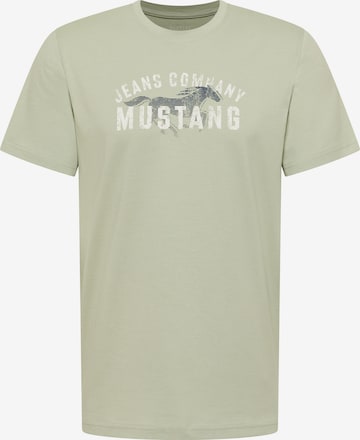 MUSTANG T-Shirt 'Austin' in Grün: Vorderseite
