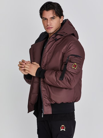 Veste d’hiver SikSilk en marron : devant