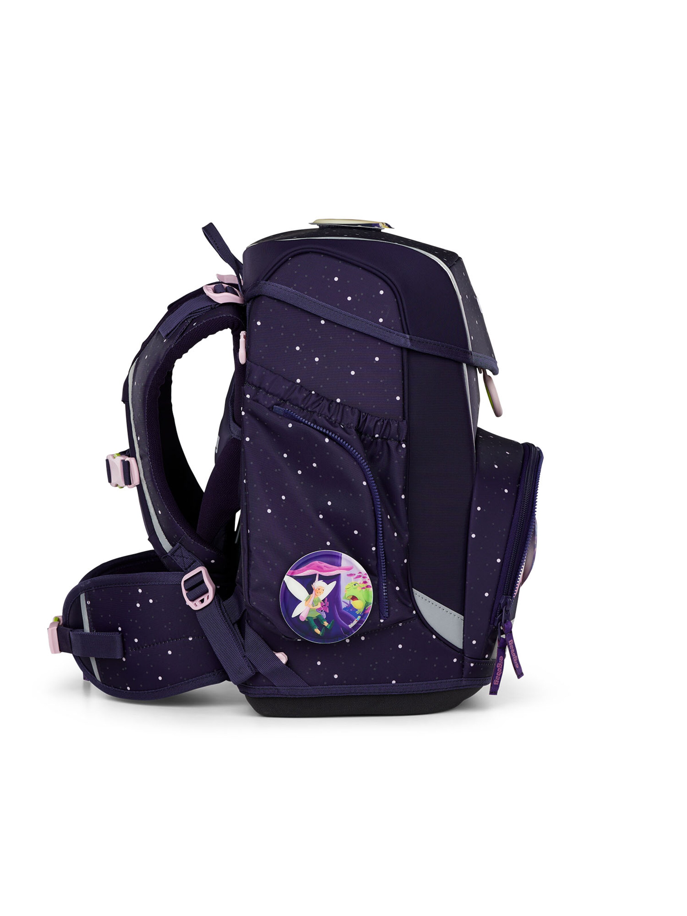 ergobag Backpack 'Cubo SternguckBär Reflex Glow Edition' in Purple