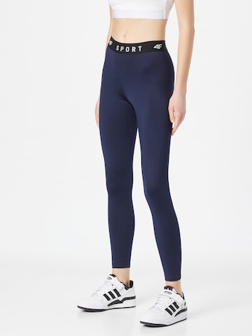 4F Skinny Sportbroek in Blauw: voorkant