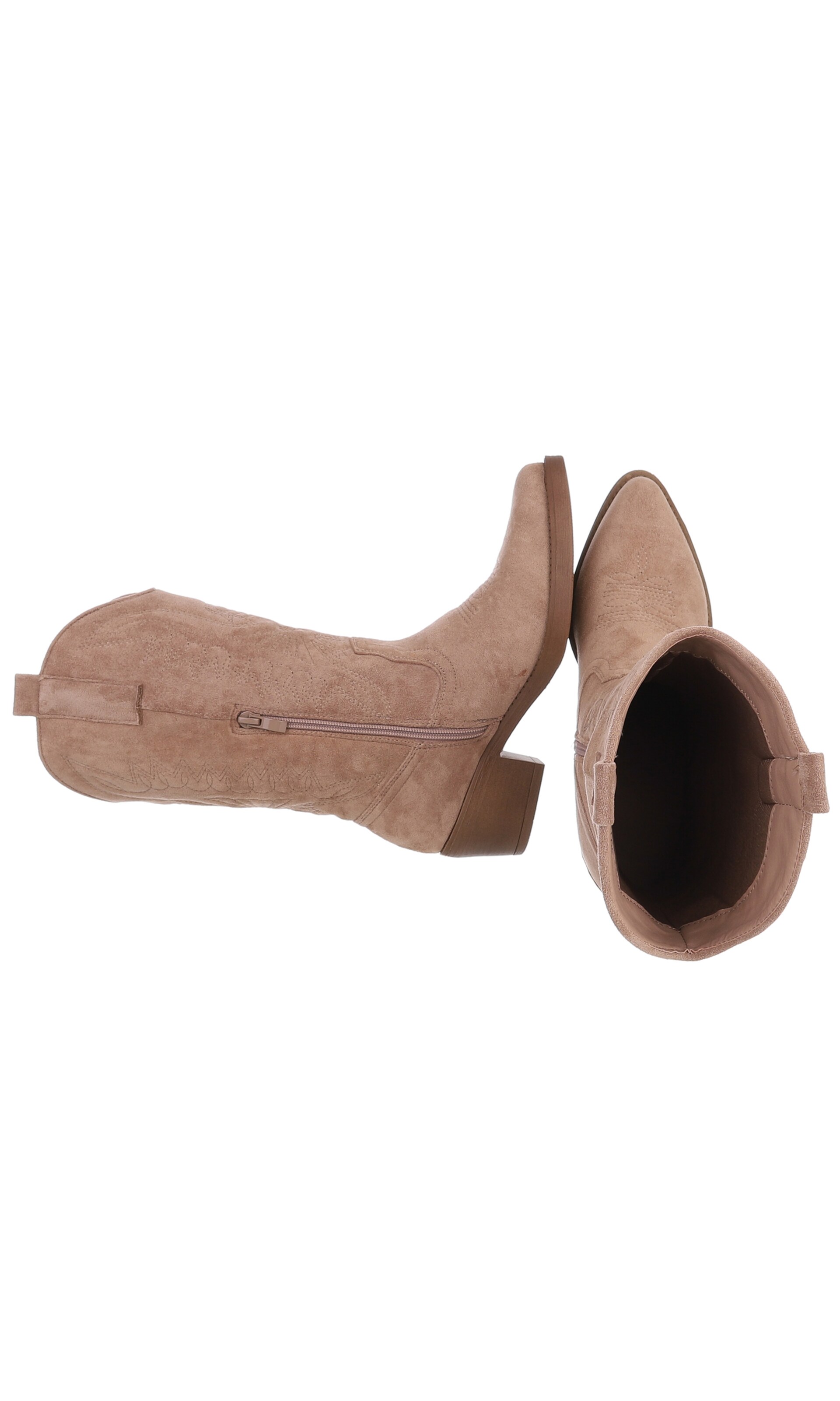 Ital-Design Cowboy Boots in Beige