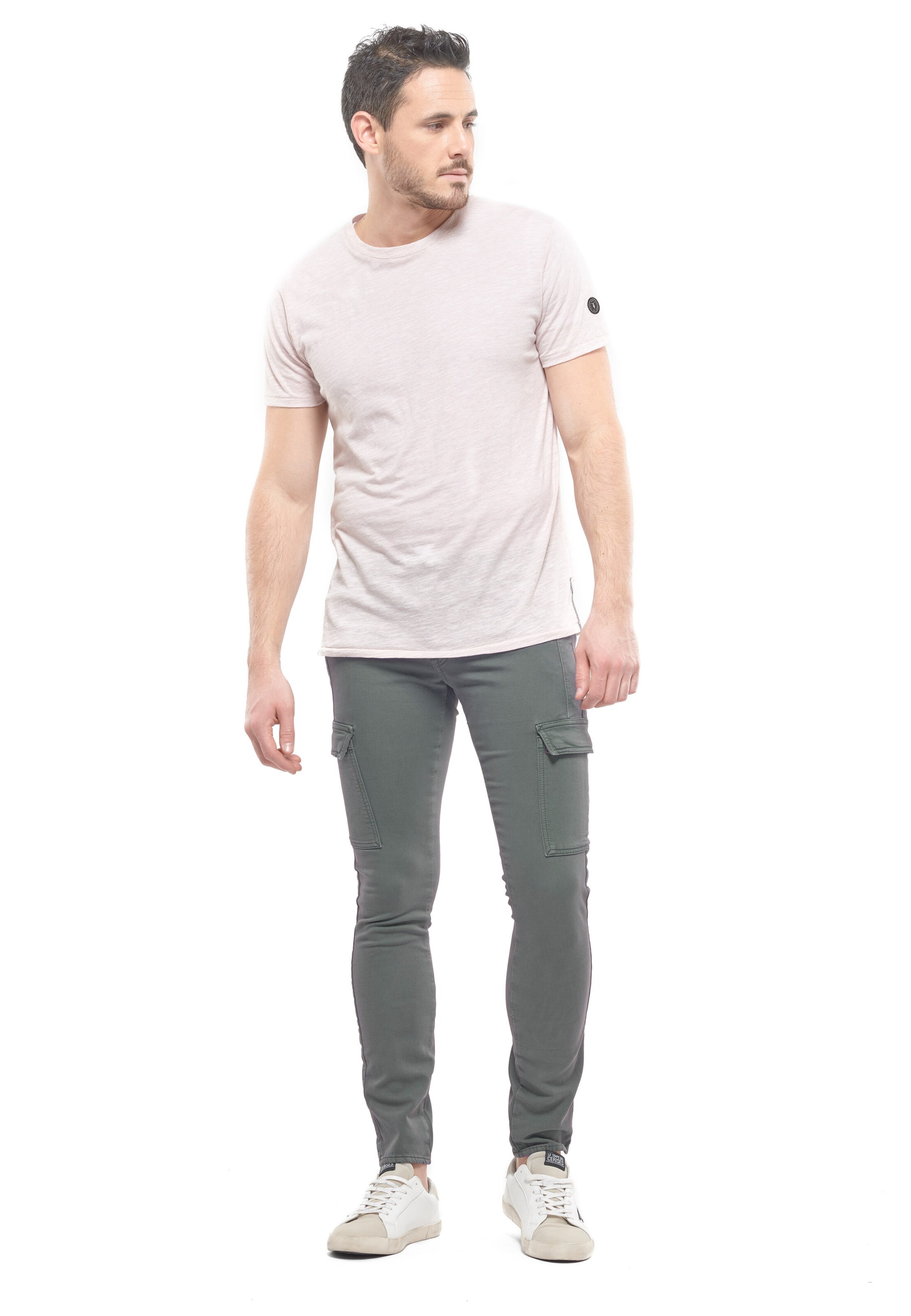 Le Temps Des Cerises Slimfit Cargobroek 'Jogg' in Grijs